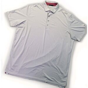 Greyson Shirt Mens 2XL Blue Striped Polo Performance Stretch Golf Preppy Club